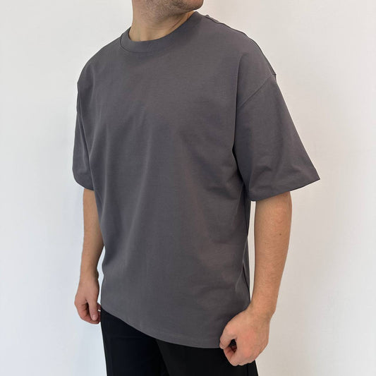 T-shirt in cotone piombo