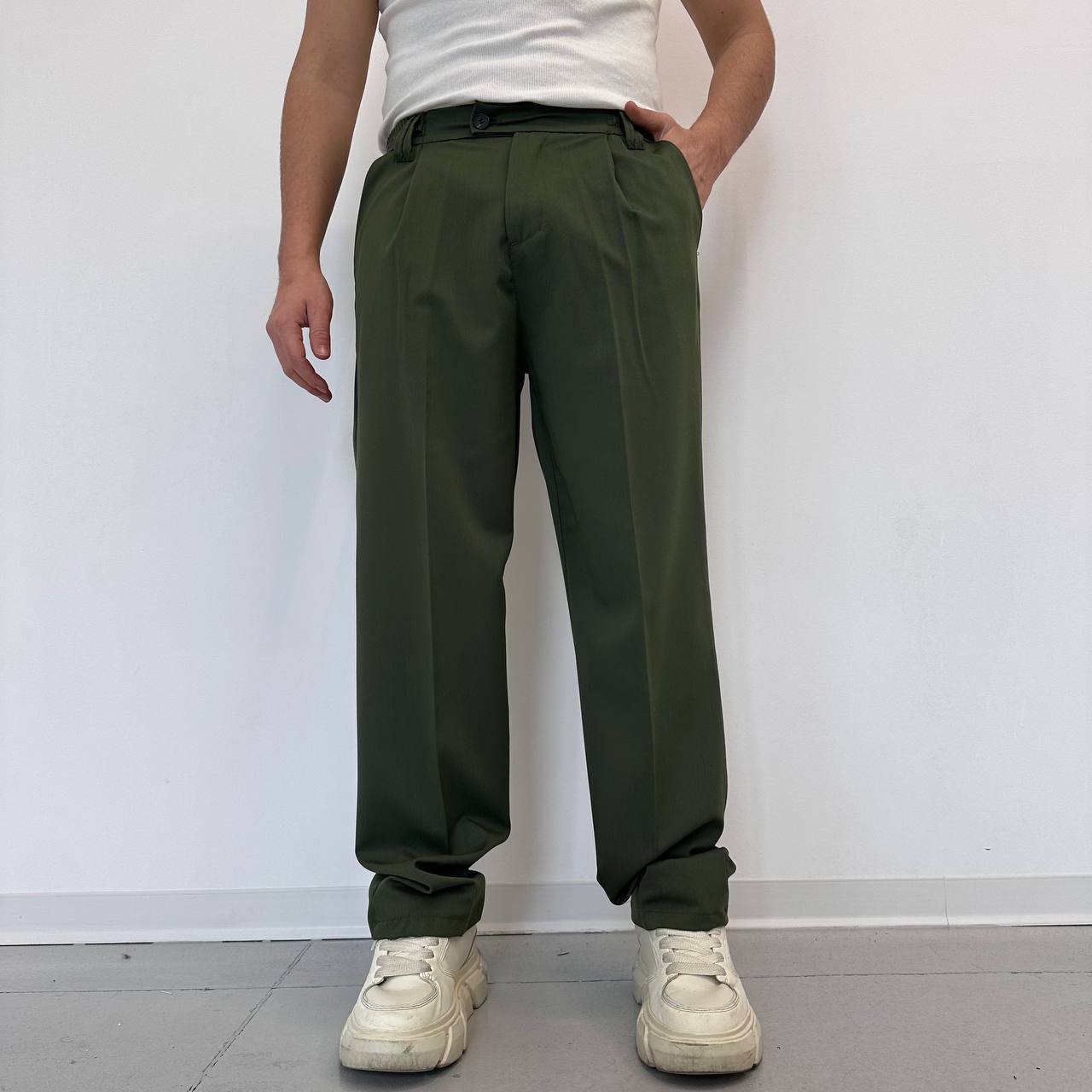 Pantalone palazzo verde