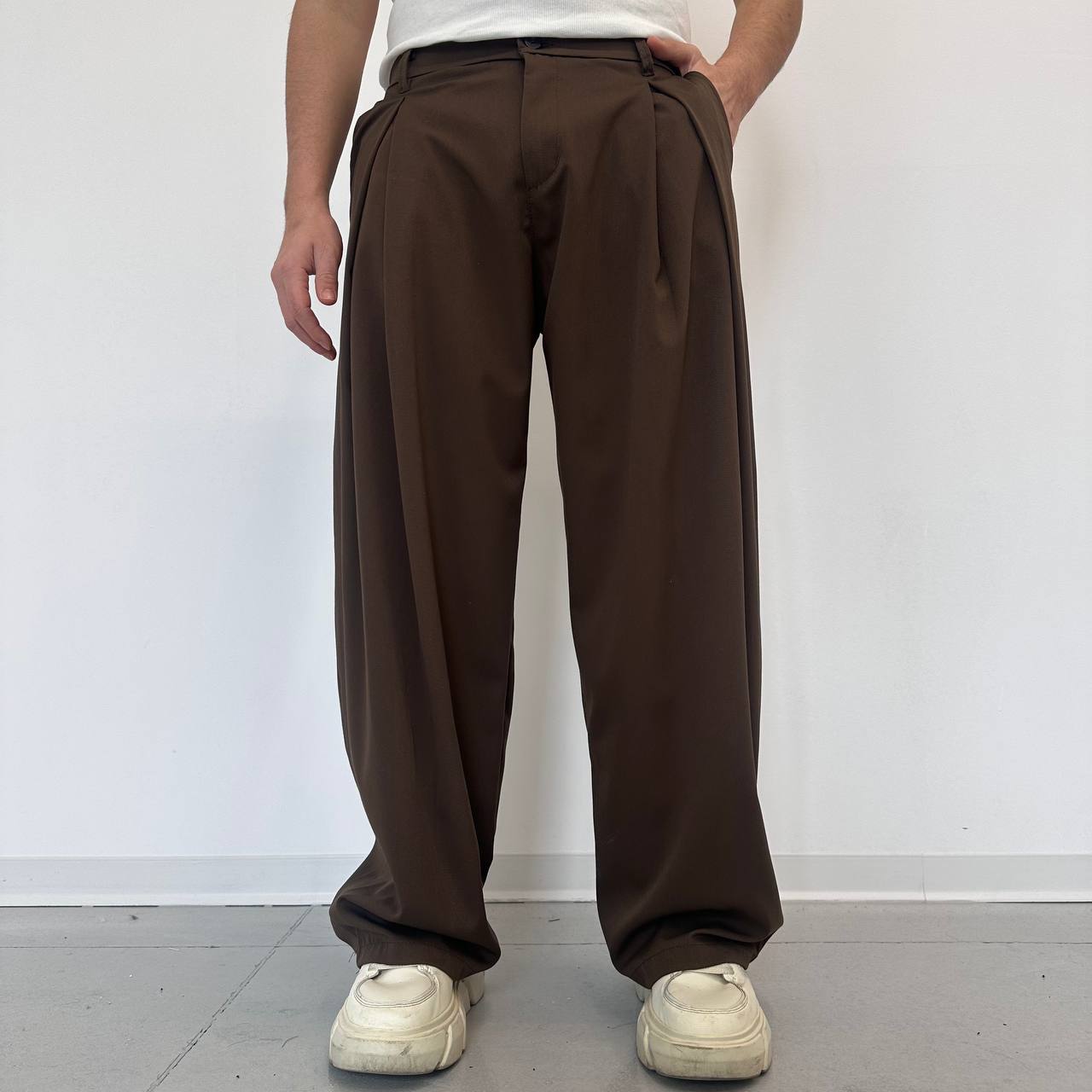 Pantalone Balloon Marrone