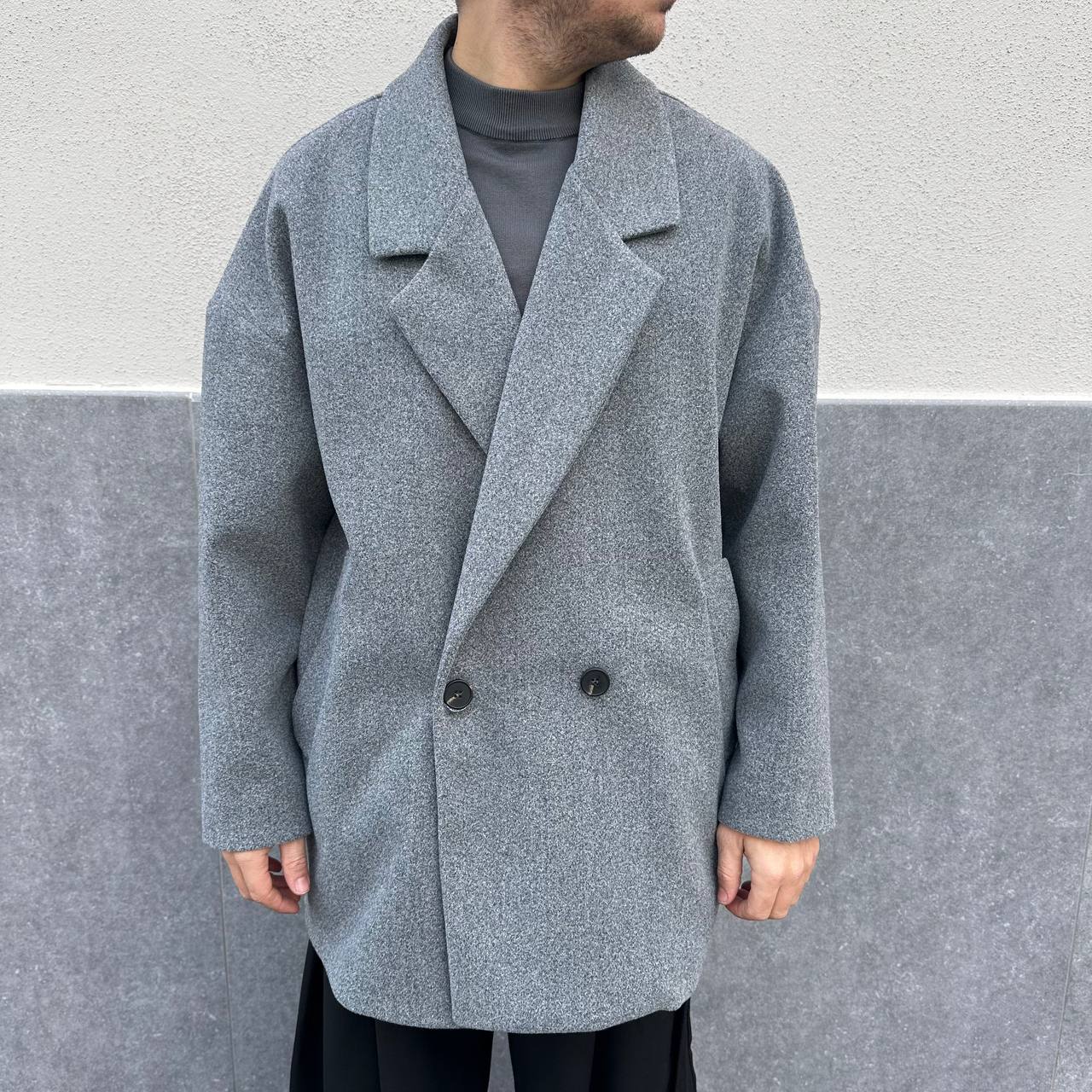 Cappotto over grigio scuro