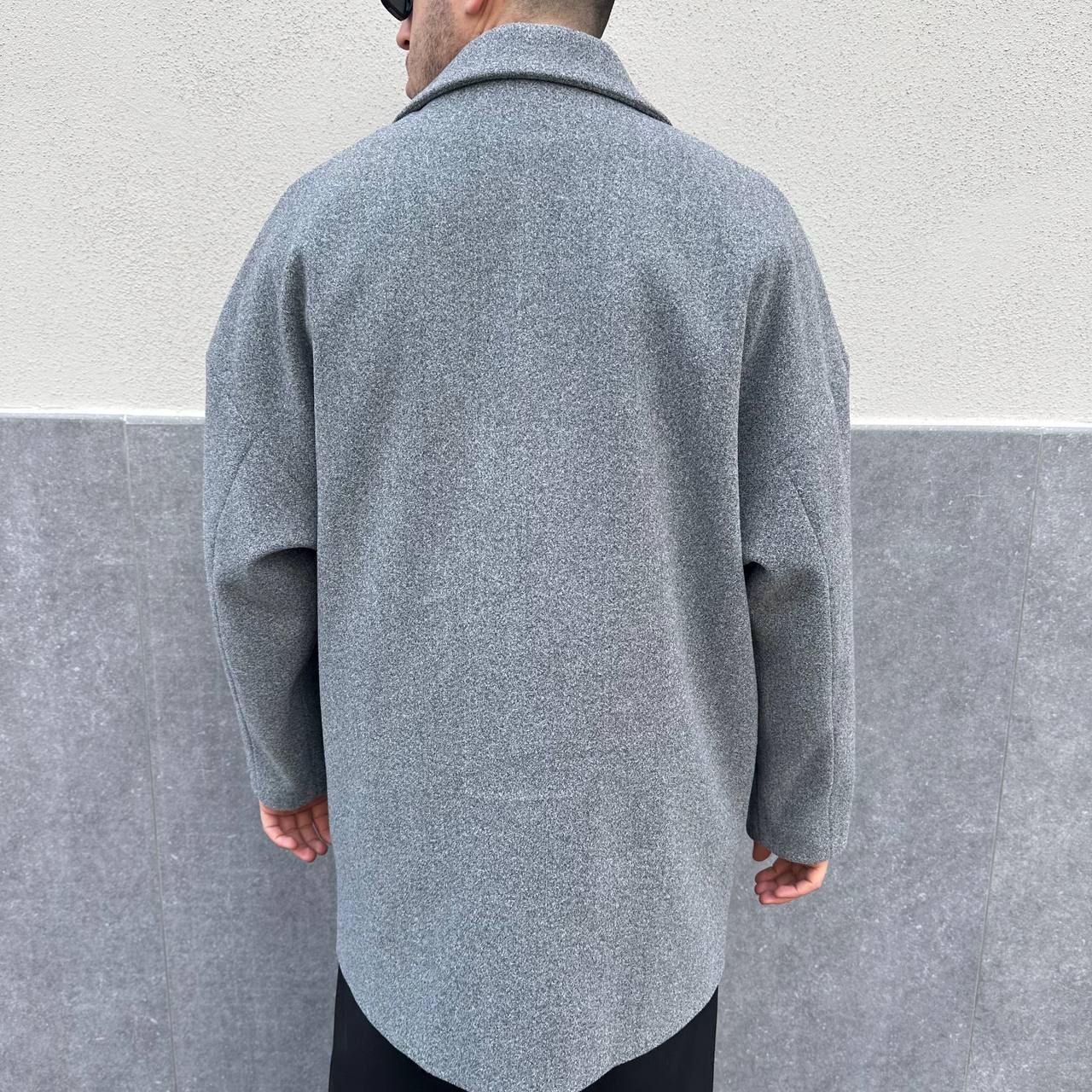 Cappotto over grigio scuro