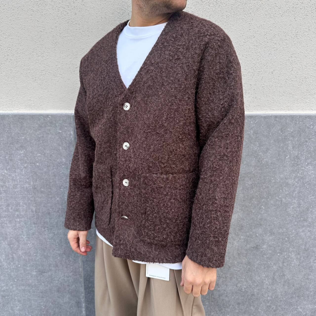 Jacket Cardigan Teddy Marrone