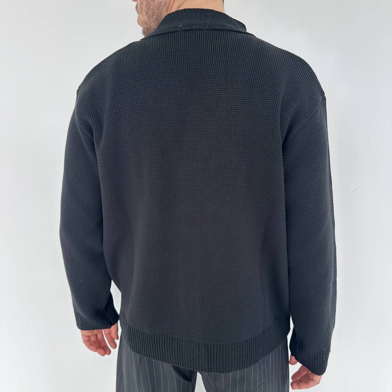 Cardigan in filo nero