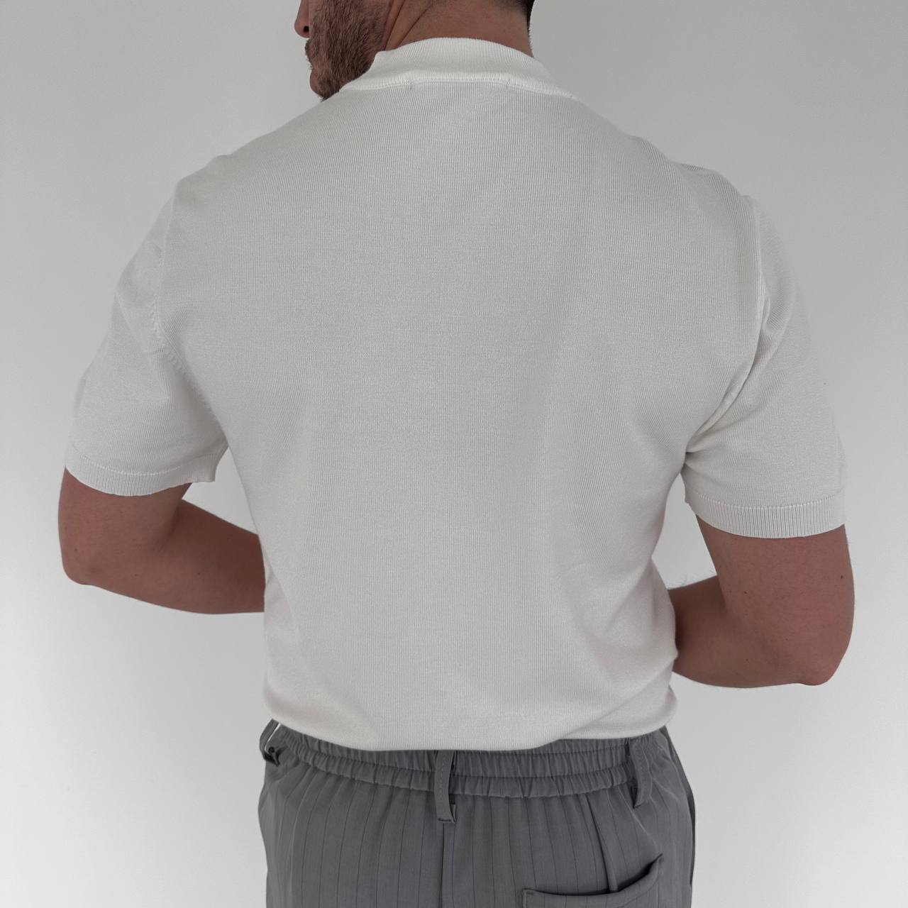 Maglia mezzocollo bianca