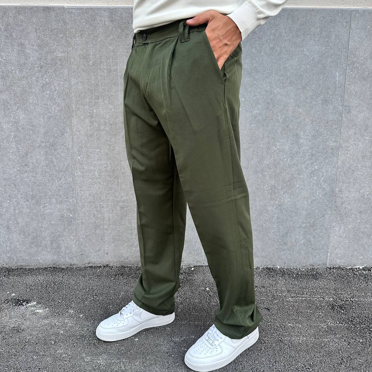 Pantalone palazzo verde