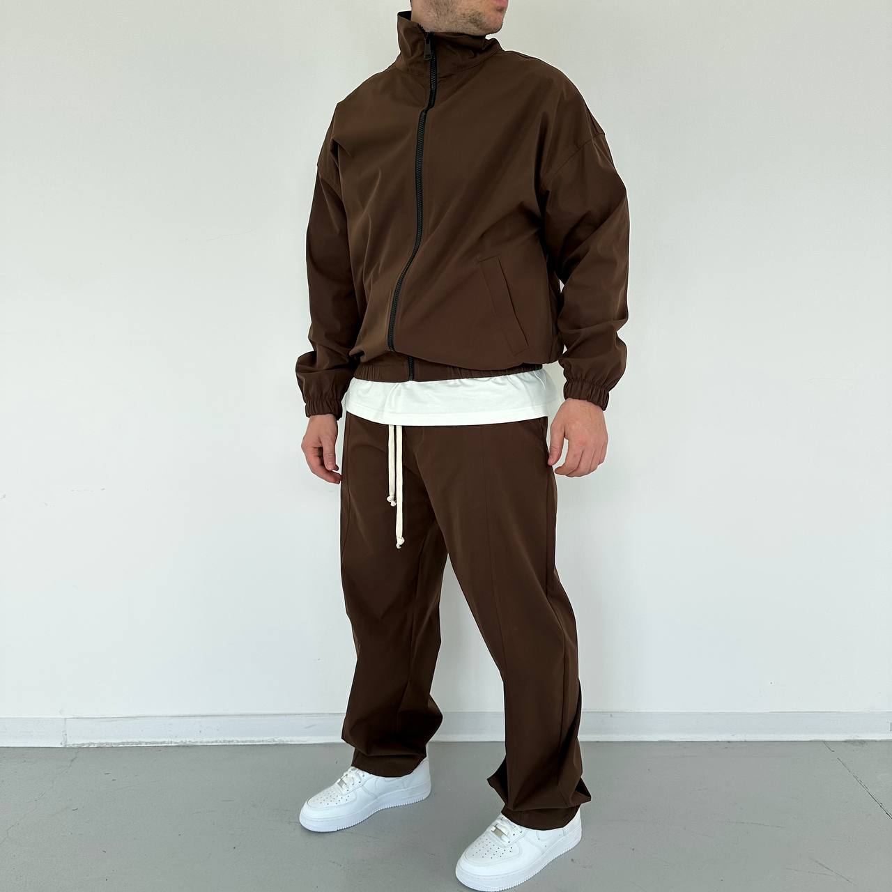Coordset Classic Con Zip Marrone