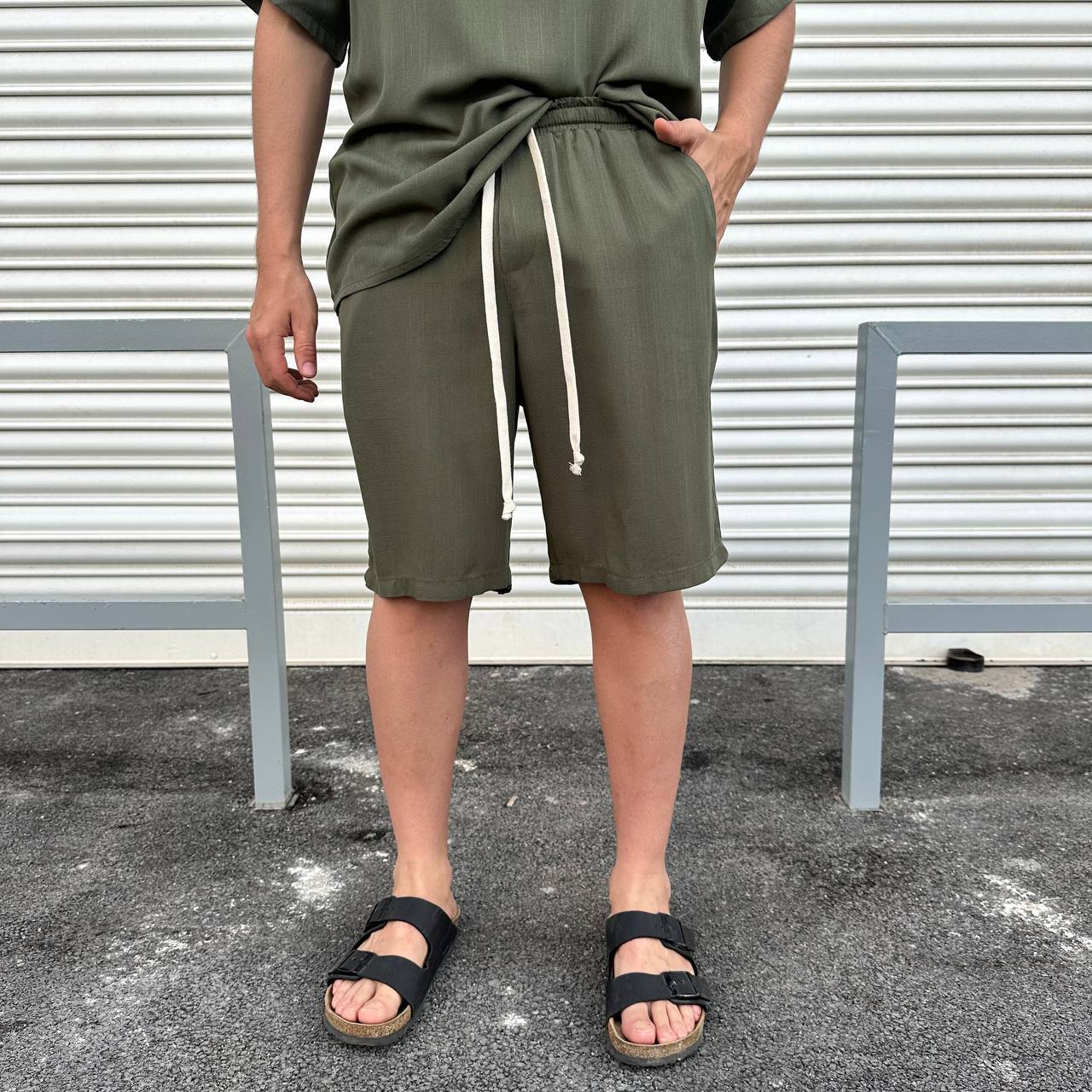 Coordset scollo V verde