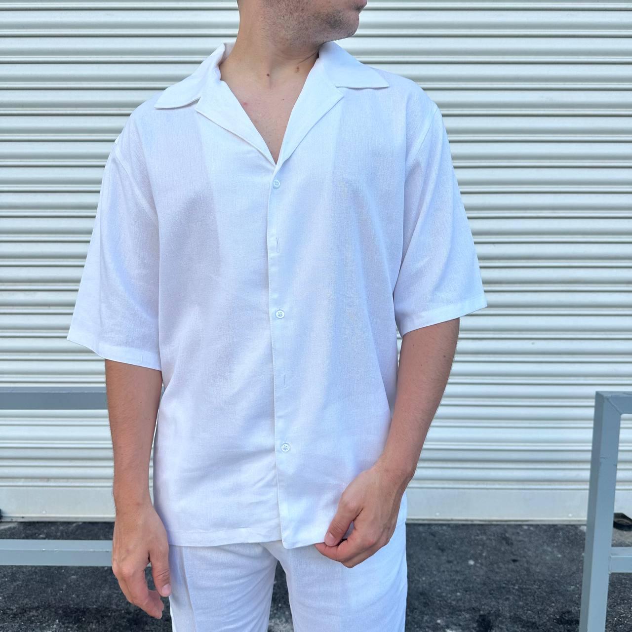 Coord.In Misto Lino bianco
