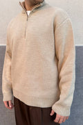 Pull Mezza Zip Beige