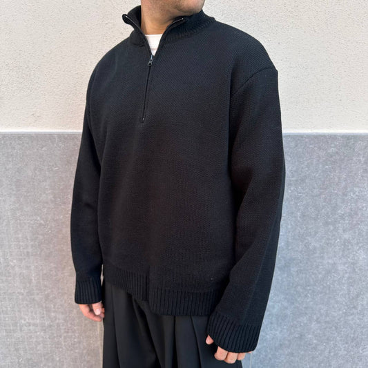 Pull Mezza Zip Nera