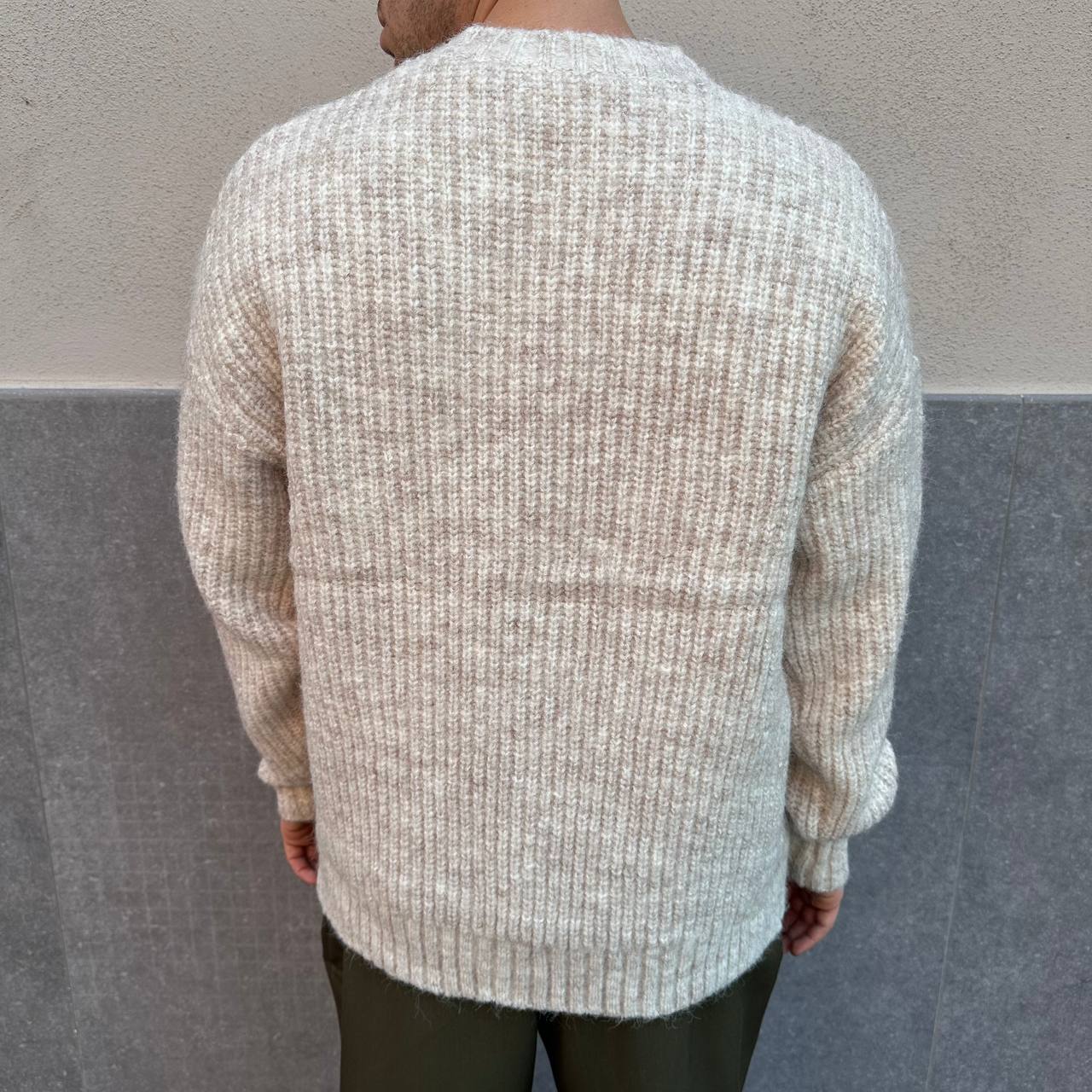 Pull Peluche Basic Beige