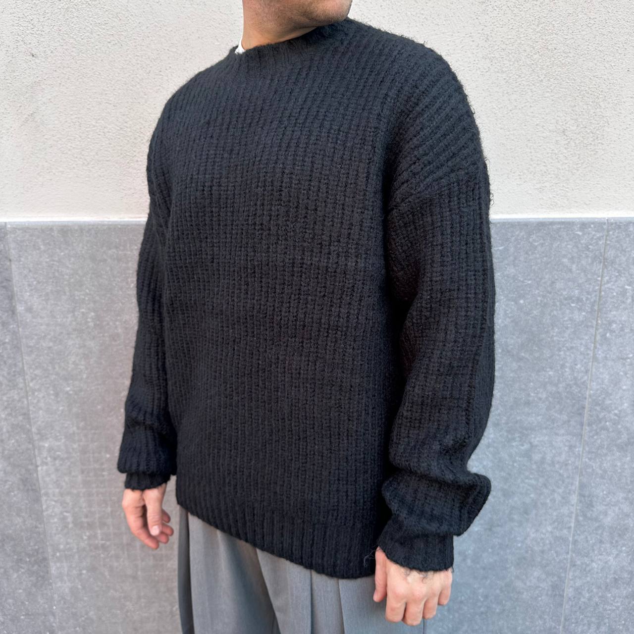 Pull Peluche Basic Nero