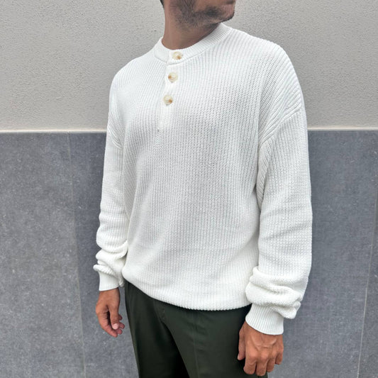 Pullover strutturato bianco