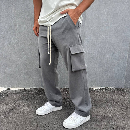Pantalone cargo grigio