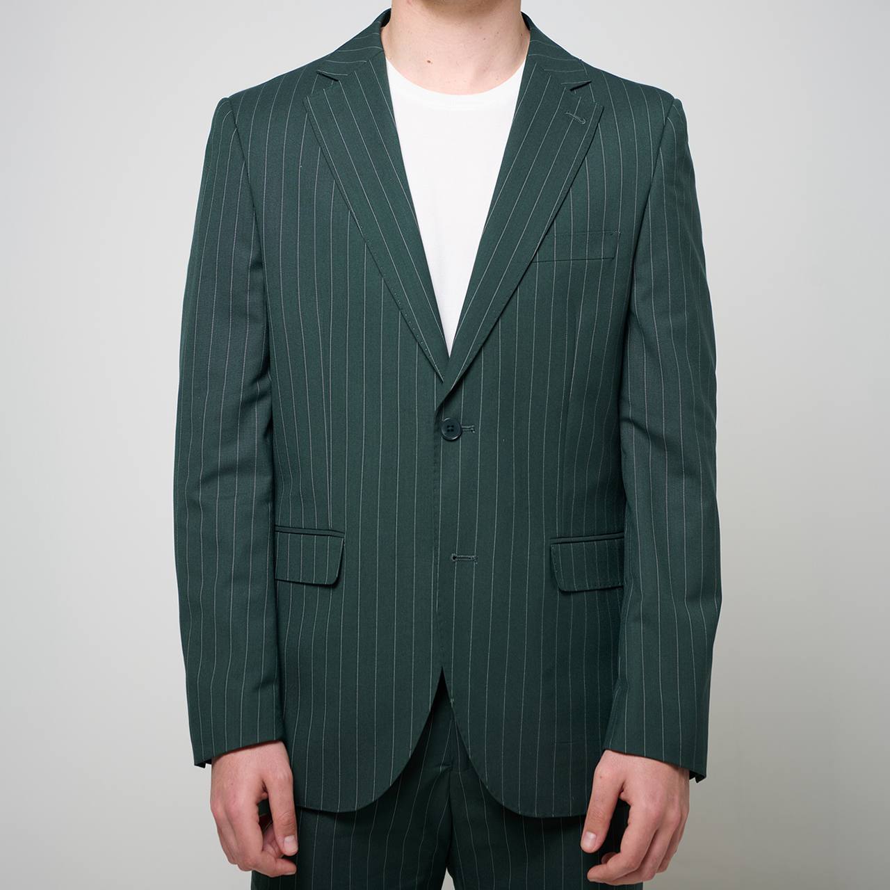 Abito sartoriale gessato verde