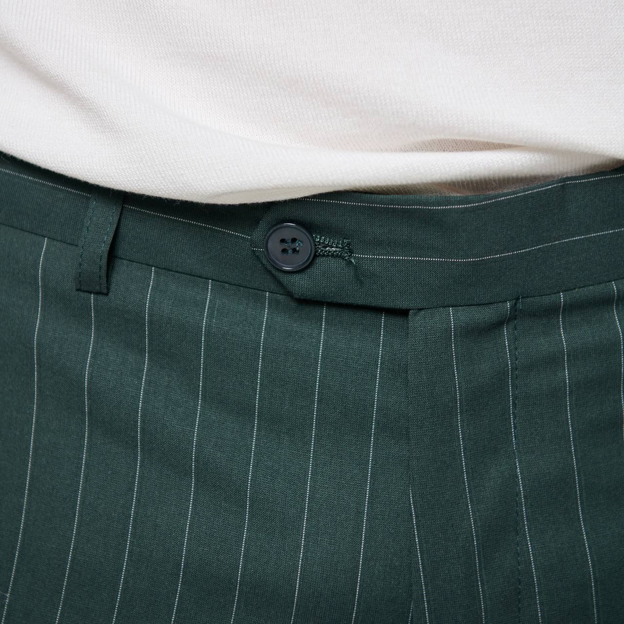 Abito sartoriale gessato verde