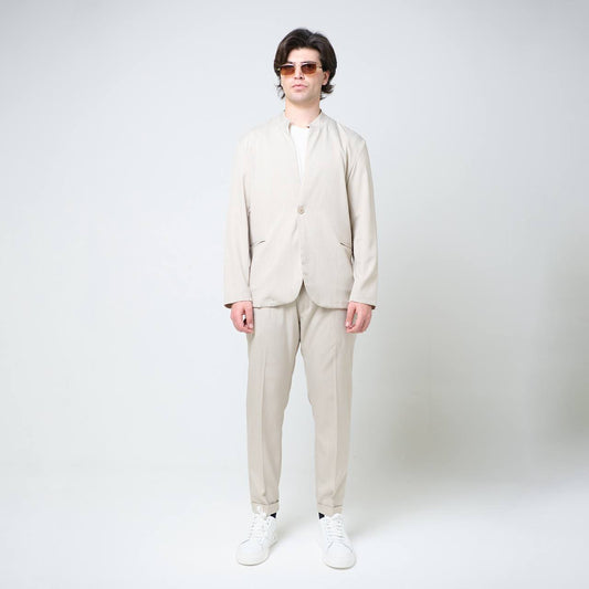 Abito Collo Coreano Beige