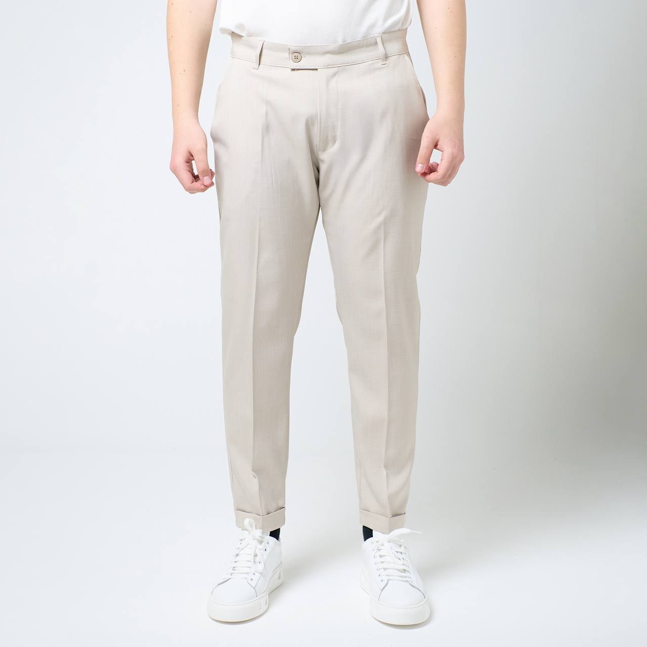 Abito Collo Coreano Beige