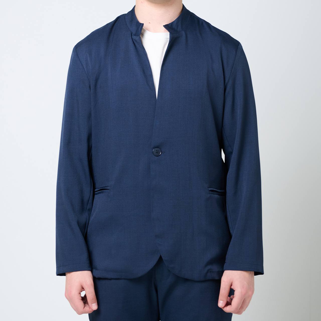 Abito Collo Coreano Blu