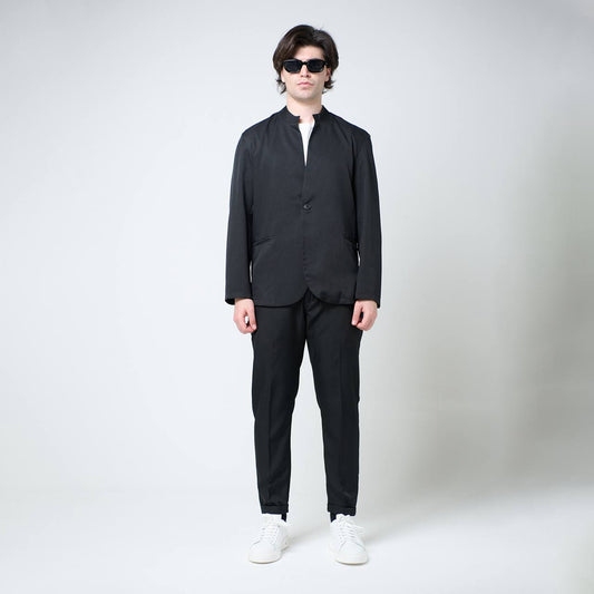 Abito Collo Coreano Nero