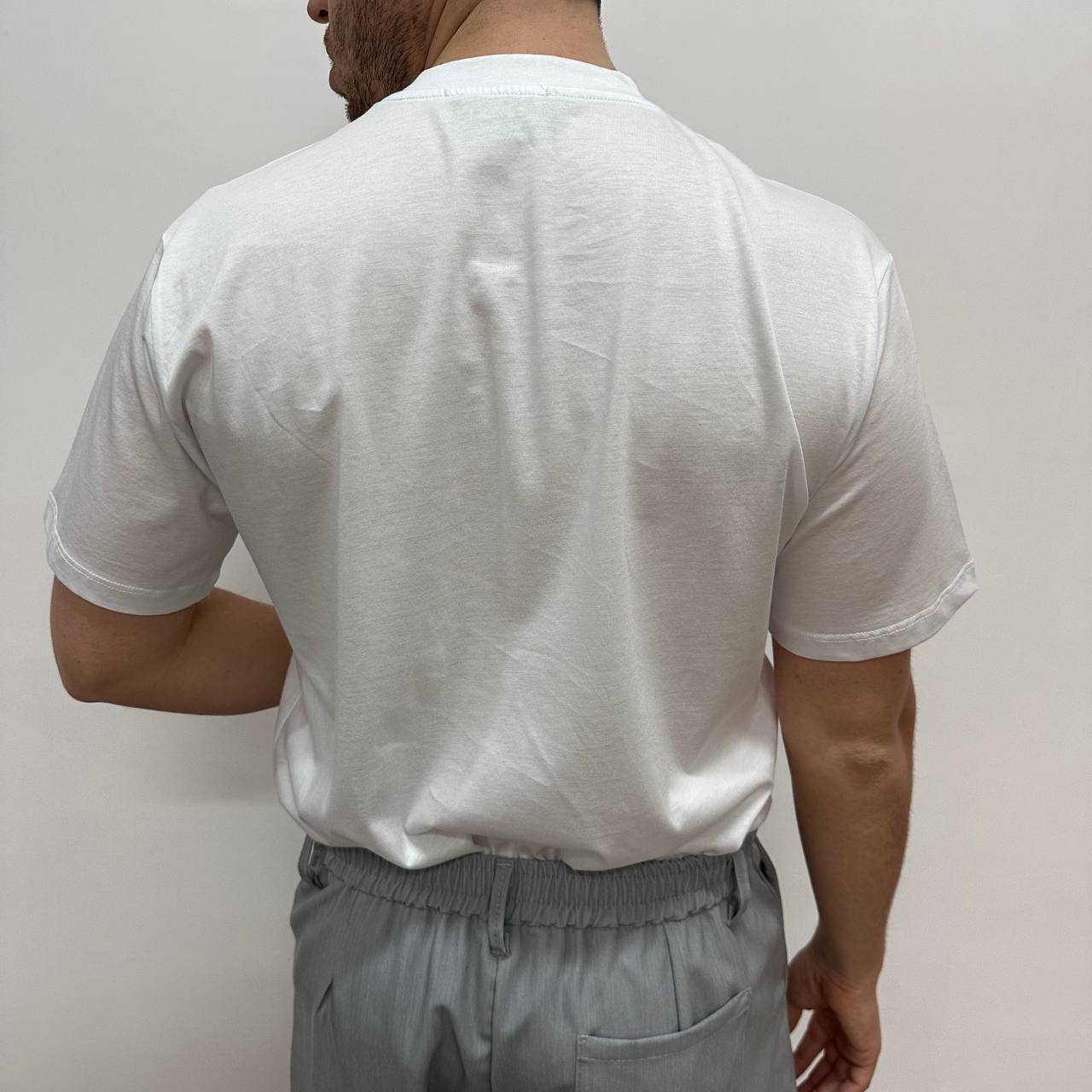 Shirt in filo di scozia bianca
