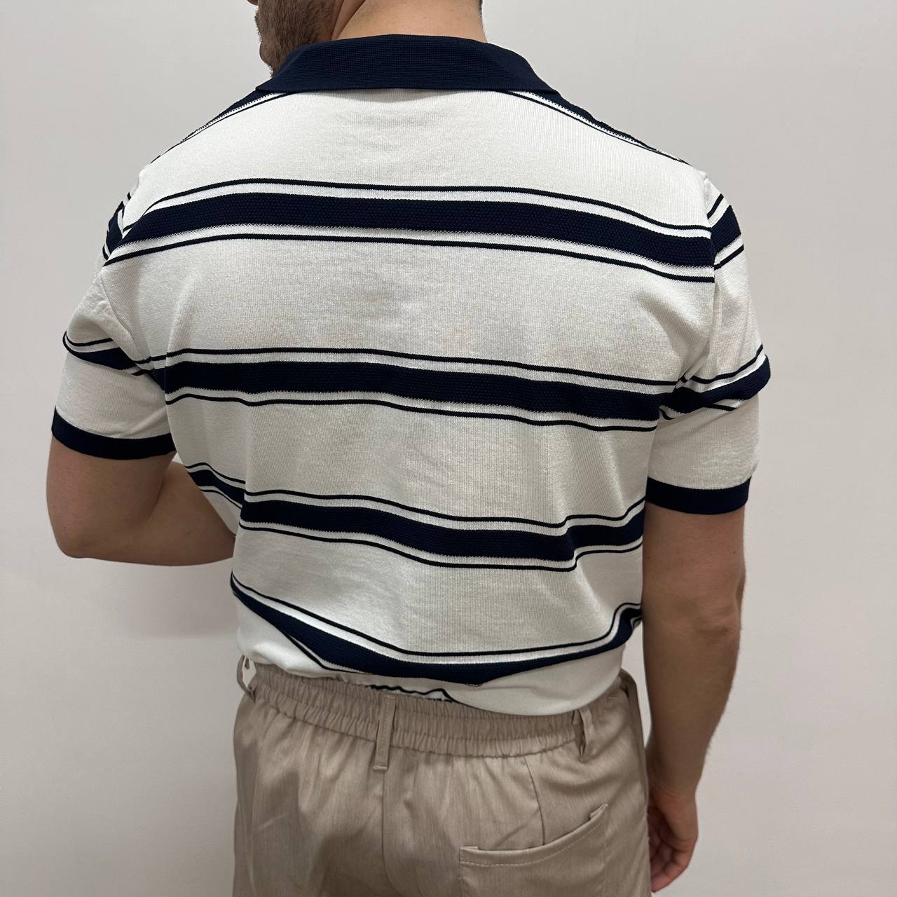 Polo riga bianca