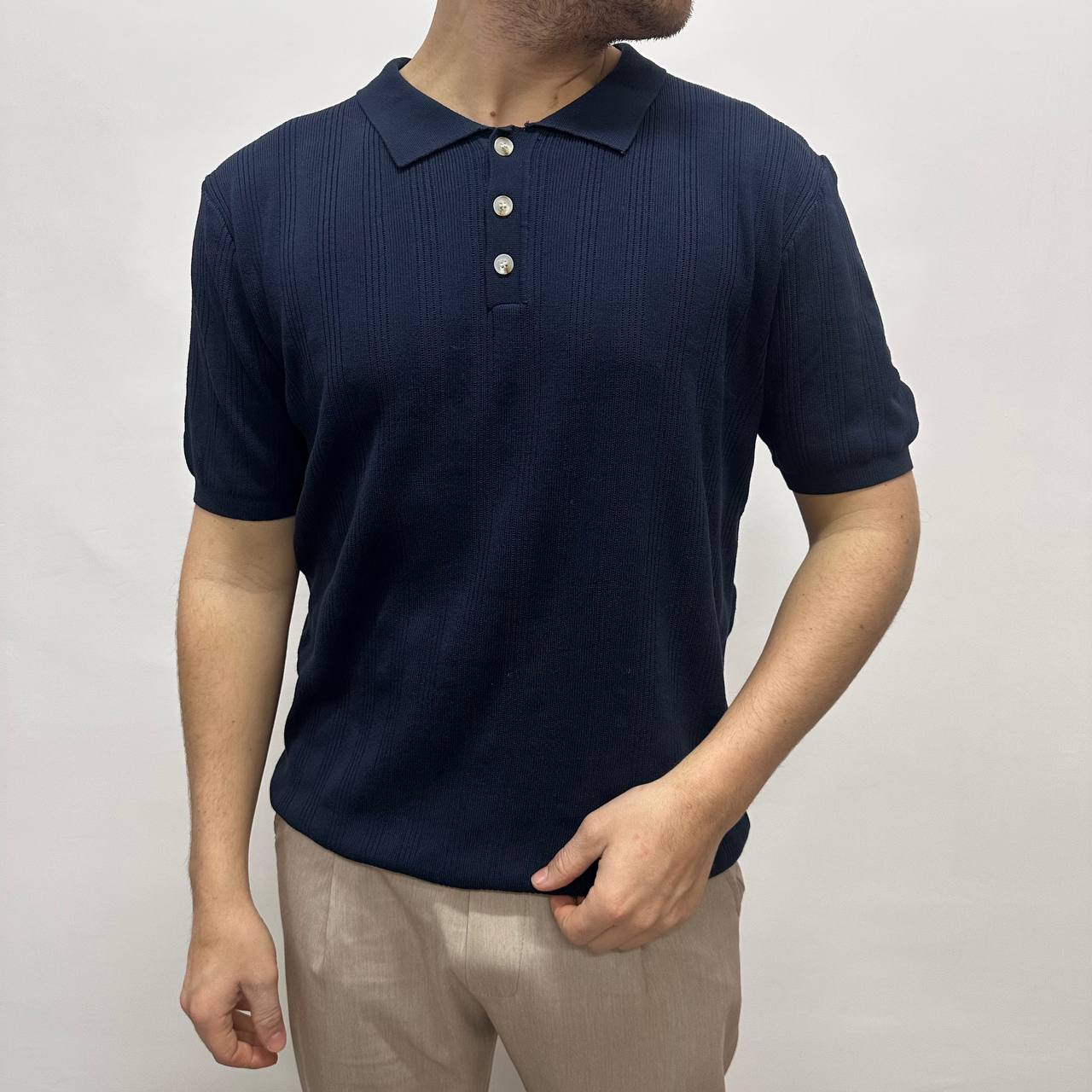 Polo trecciata Blu