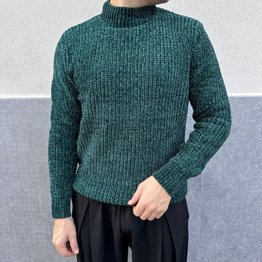 Mezzocollo in ciniglia verde