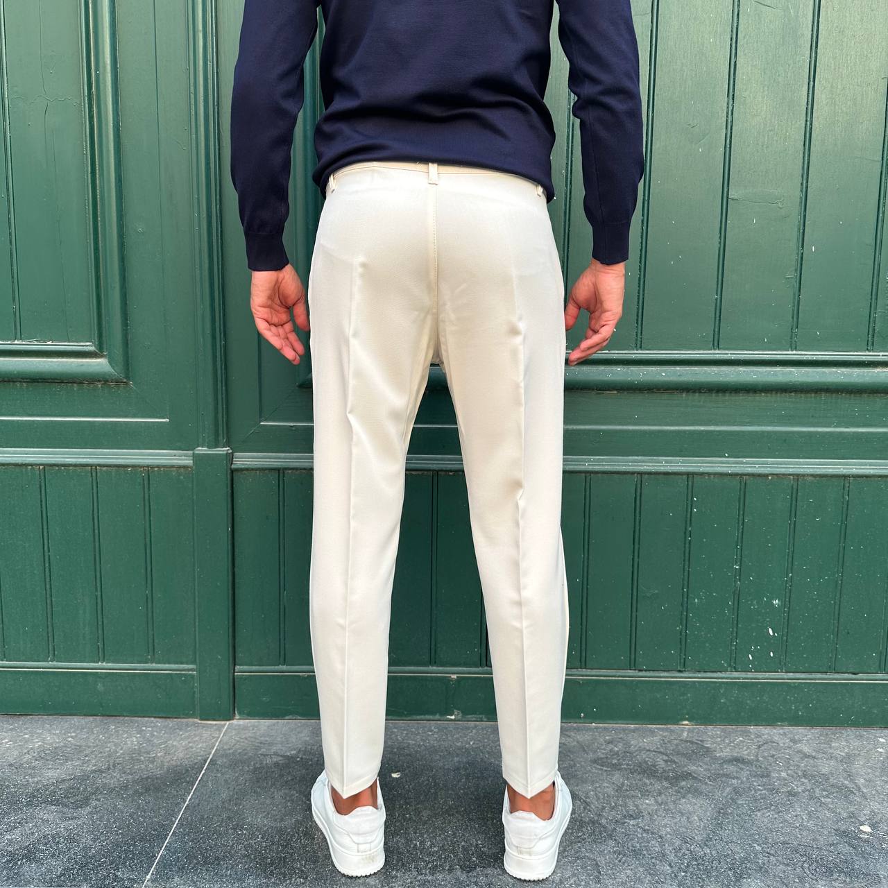 Pantalone capri panna