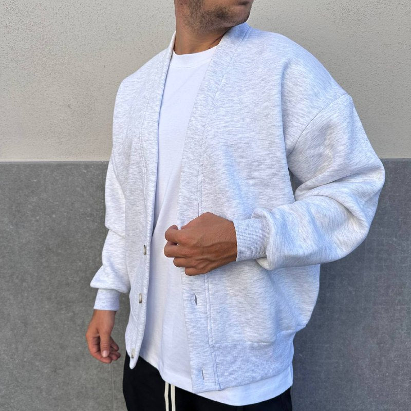 Felpa Cardigan Grigio