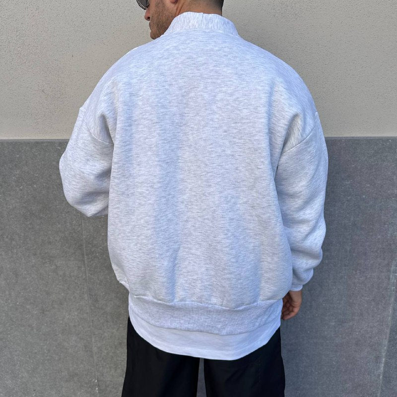 Felpa Cardigan Grigio