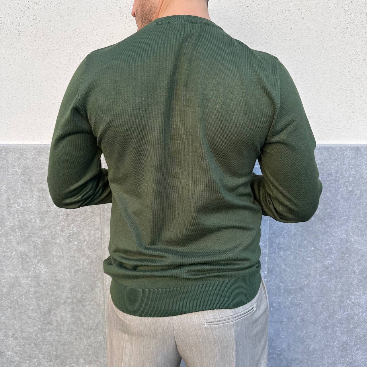 Pullover girocollo verde