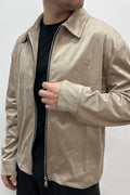 Jacket in camoscio beige