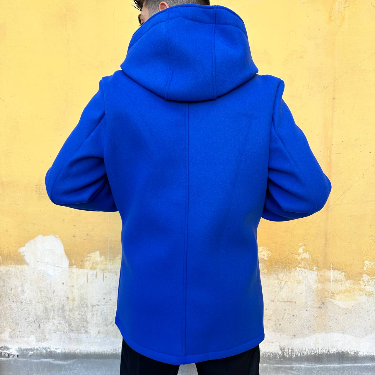 Cappotto con cappuccio blu royal