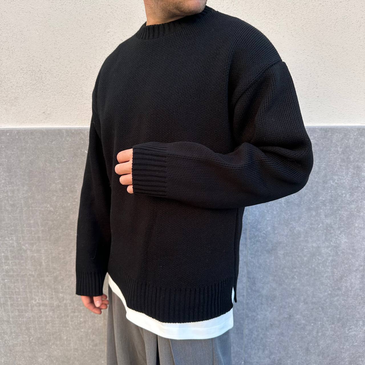 Pull long sleeve nera