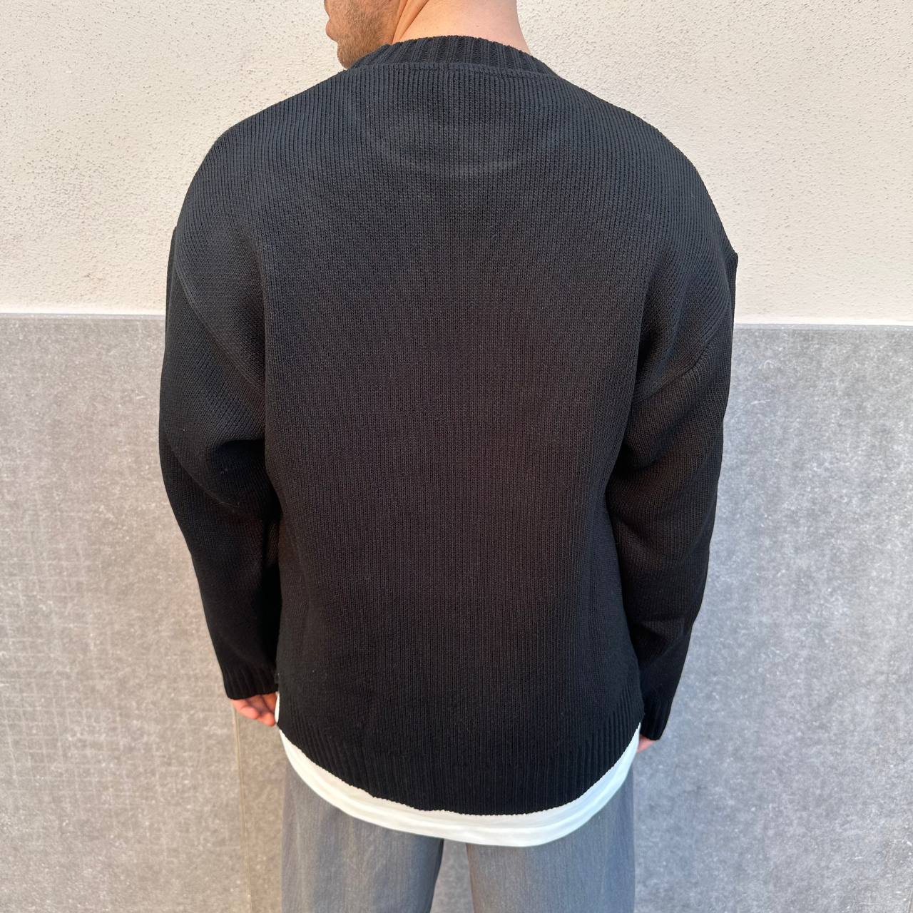 Pull long sleeve nera