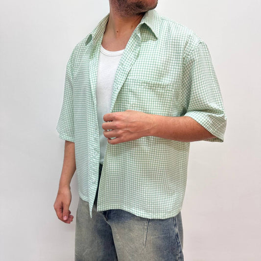 Camicia Loose verde acqua