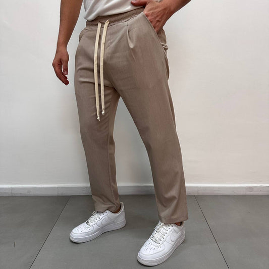 Pantalone japane elastico beige