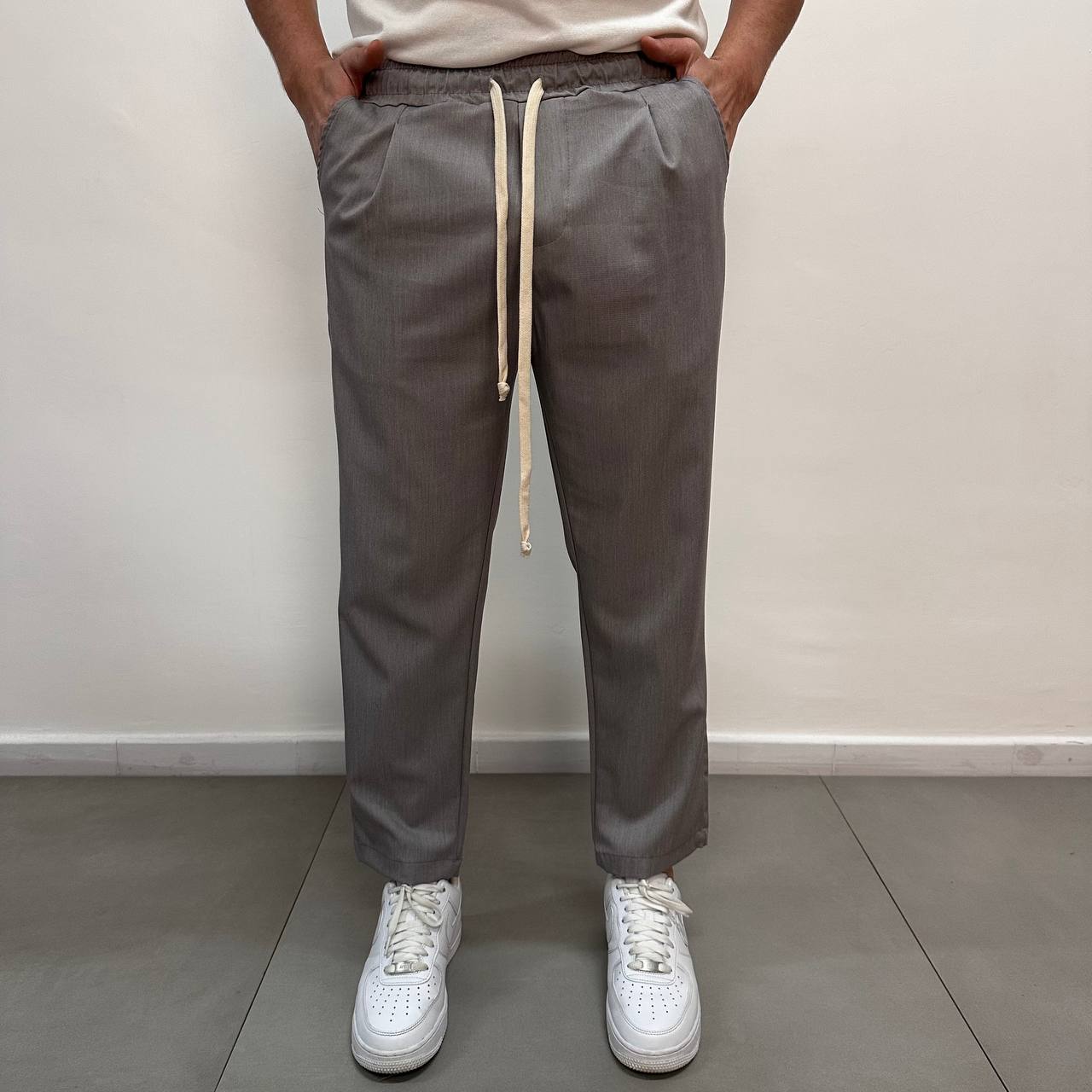 Pantalone japane elastico grigio