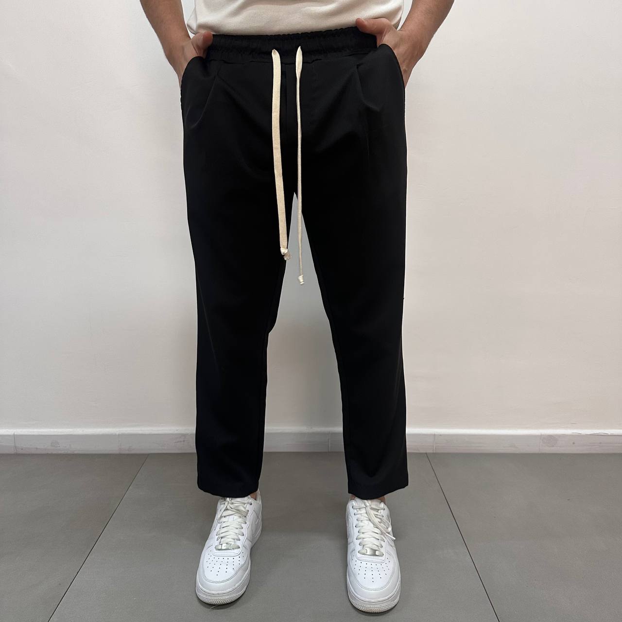 Pantalone japane elastico nero