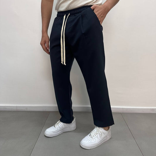 Pantalone japane elastico  blu