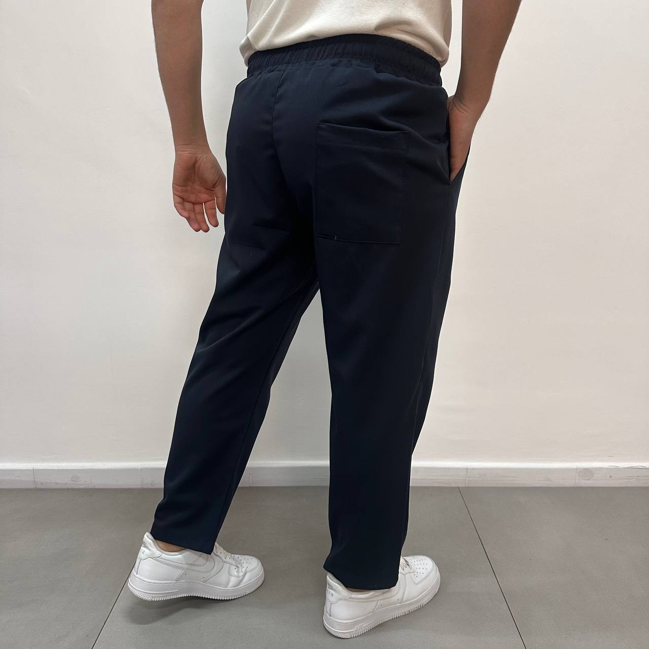 Pantalone japane elastico  blu
