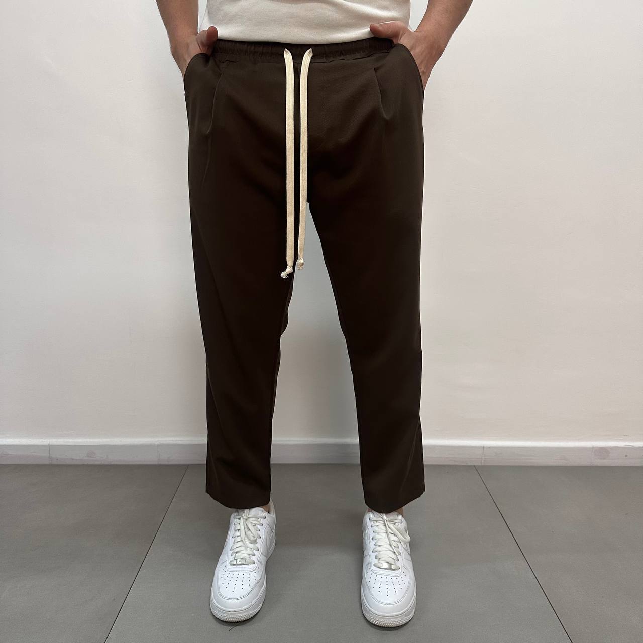 Pantalone Japane elastico marrone