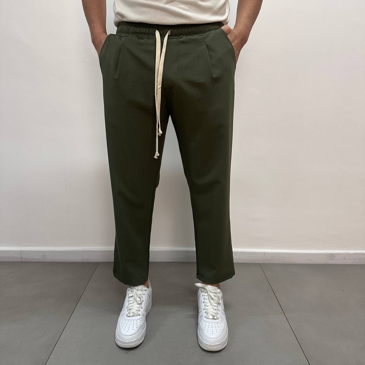 Pantalone japane elastico verde