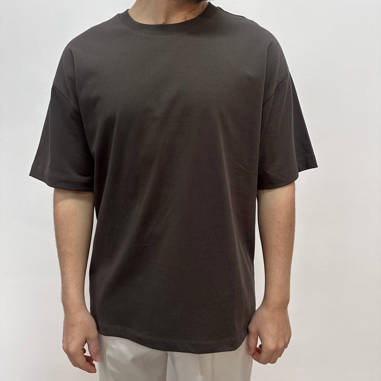 T-shirt in cotone marrone