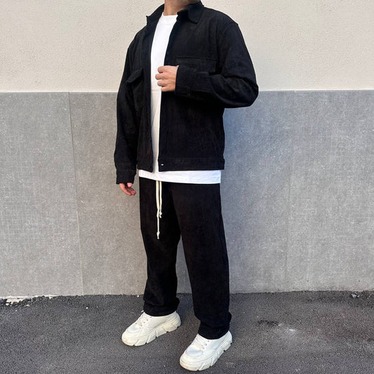 Coord.in velluto nero