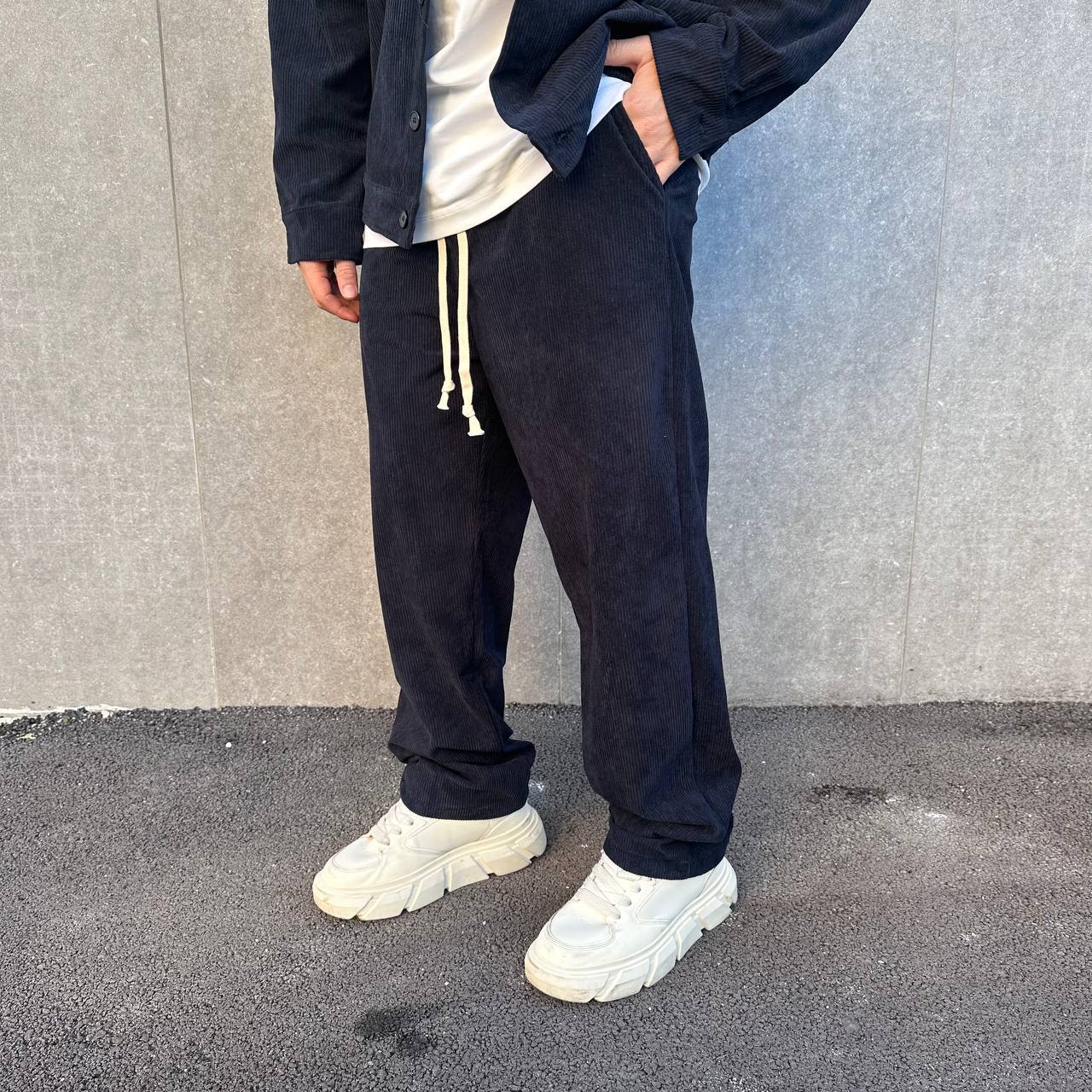 Coord.in velluto blu