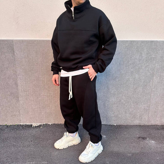 Tuta mezza zip just new nera