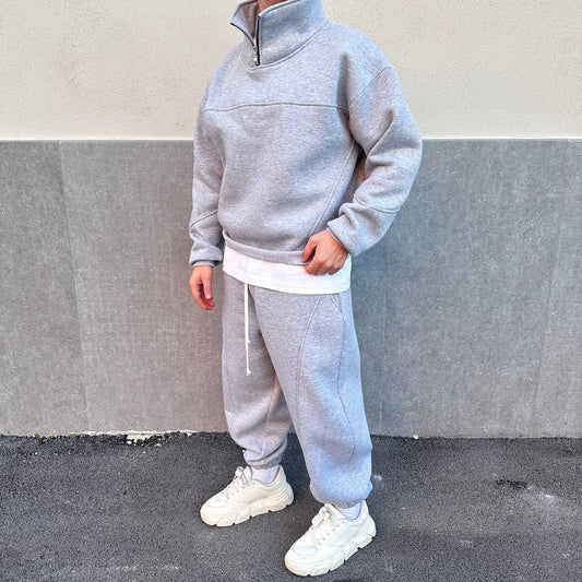 Tuta mezza zip just new grigia