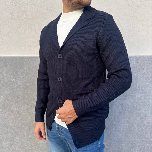 Cardigan Jacket Blu Navy